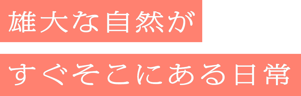 雄大な自然が雄大な自然がすぐそこにある日常